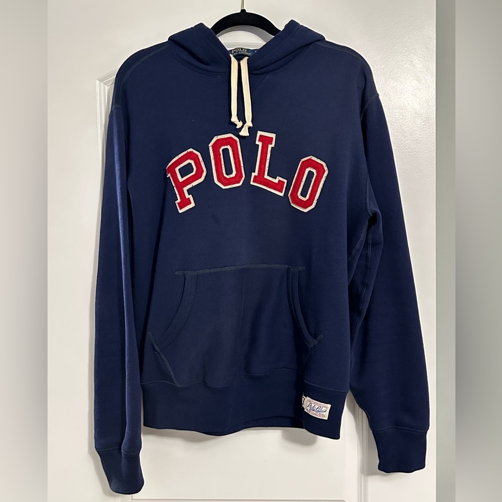 Polo Ralph Lauren Blue and Red Pullover Sweatshirt